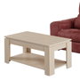 Hanah Home Mesa de Centro Shelf - Light Oak